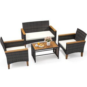 Cozy 4-Piece Patio Furniture Set for Mancave