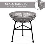 Acapulco 3-Piece Outdoor Bistro Set – Gray