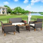 Cozy 4-Piece Patio Furniture Set for Mancave