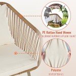 White 3-Piece Outdoor Rattan Bistro Set