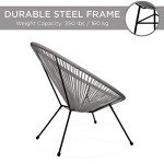 Acapulco 3-Piece Outdoor Bistro Set – Gray