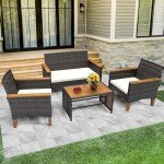 Cozy 4-Piece Patio Furniture Set for Mancave