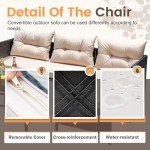 Devoko L-Shaped Outdoor Sectional Sofa Set