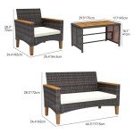 Cozy 4-Piece Patio Furniture Set for Mancave