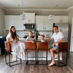 Set of 4 Modern Counter Height Bar Stools