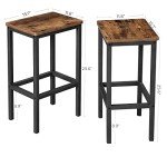 VASAGLE Set of 2 Rustic Bar Stools
