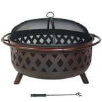 Sunnydaze 36-Inch Bronze Wood-Burning Fire Pit