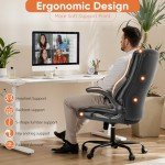 Ergonomic Gaming Chair with Flip-Up Arms, Black