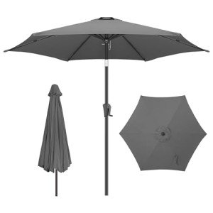 7.5 ft Tilted Patio Umbrella in Anthracite
