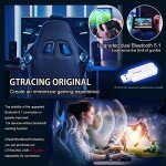 GTRACING Bluetooth Gaming Chair with Speakers - Blue