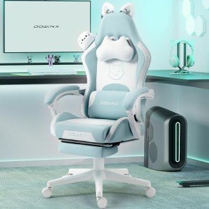 Cat Ear Gaming Chair with Massage Support