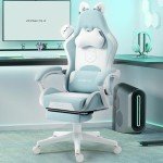 Cat Ear Gaming Chair with Massage Support