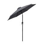 7.5 ft Tilted Patio Umbrella in Anthracite