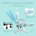 Cat Ear Gaming Chair with Massage Support