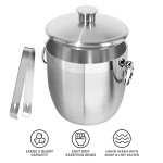 OGGI Insulated Stainless Steel Ice Bucket - 3 qt