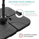 10ft Solar LED Cantilever Umbrella for Mancave