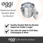 OGGI Insulated Stainless Steel Ice Bucket - 3 qt