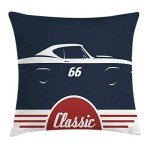 Vintage Muscle Car Throw Pillow Cover - 20" X 20