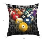 8-Ball Pool Team Throw Pillow for Mancaves
