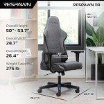 Ergonomic Grey Gaming Chair with Recline Feature