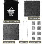 Whiskey Glass Set with Chilling Stones & Coasters