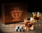 Whiskey Glass Set with Chilling Stones & Coasters