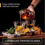 Whiskey Glass Set with Chilling Stones & Coasters