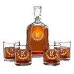 Personalized Whiskey Decanter Set with Glasses