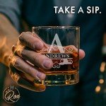 Personalized Whiskey Glass Set for Men - 2 Pack