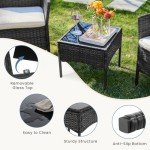 3-Piece Modern Outdoor Wicker Furniture Set