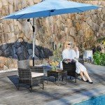 3-Piece Modern Outdoor Wicker Furniture Set