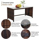 Stylish 4-Piece Rattan Patio Furniture Set