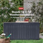 Keter 71 Gallon Outdoor Storage Deck Box - Dark Grey