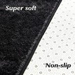 Black Fluffy Area Rugs for Mancave 4x5.9 Feet