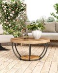 LITTLE TREE 32” Round Industrial Coffee Table