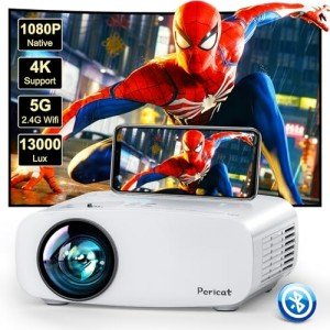 1080P Portable Outdoor Bluetooth Movie Projector