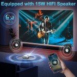 1080P Portable Outdoor Bluetooth Movie Projector