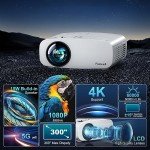 1080P Portable Outdoor Bluetooth Movie Projector