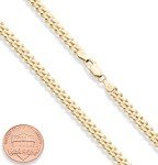 Miabella 18K Gold 5mm Cuban Link Necklace 24