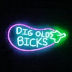 Funny Eggplant Neon Sign for Man Cave Decor