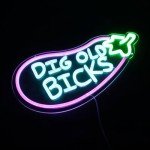 Funny Eggplant Neon Sign for Man Cave Decor