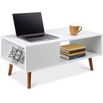 Mid-Century Modern Coffee Table with Open Storage