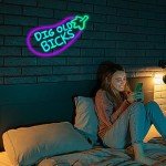 Funny Eggplant Neon Sign for Man Cave Decor
