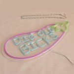 Funny Eggplant Neon Sign for Man Cave Decor