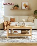 VASAGLE Boho 2-Tier Coffee Table with Storage