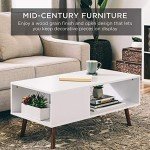 Mid-Century Modern Coffee Table with Open Storage