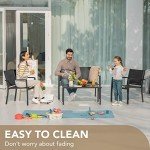 Devoko 4-Piece Outdoor Patio Furniture Set - Black