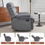 Comfy Gray Rocker Recliner for Mancave Relaxation