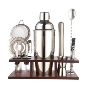 Mixology Bartender Kit with Bamboo Stand
