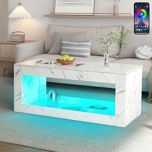 Modern LED Coffee Table with App Control